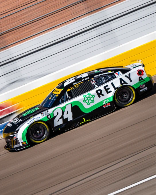 A photo of William Byron practicing at Las Vegas Motor Speedway in 2025.