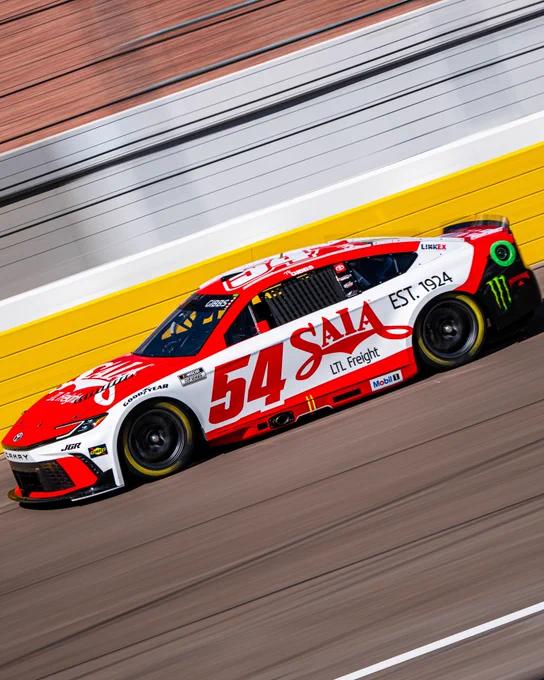 A photo of Ty Gibbs practicing at Las Vegas Motor Speedway in 2025.