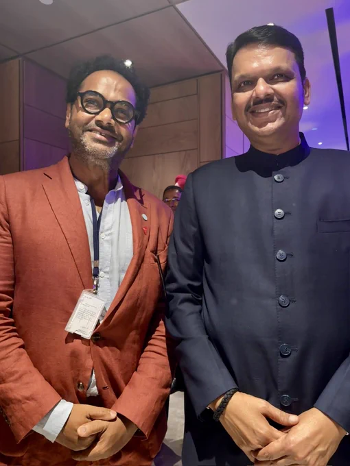 Ambarish mitra AI entrepreneur and maharashtra cheif minister Devendra fadnais