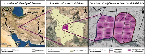 Data source: Google earth (accessed June 15, 2021); Isfahan Municipality GIS database (accessed August 8, 2019).