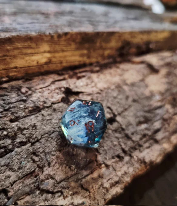 Photo of custom dice on wood 3/3