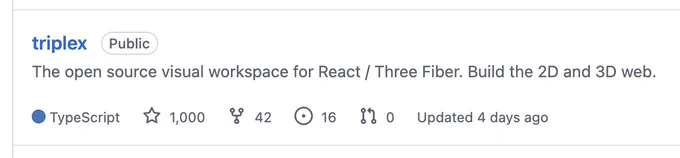 triplex now has 1000 stars on github