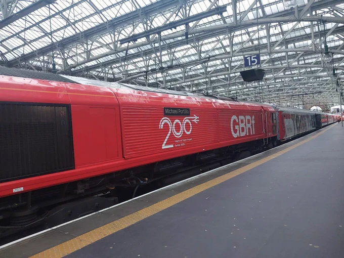 Inspiration Train located on platform 15 at Glasgow Central station.