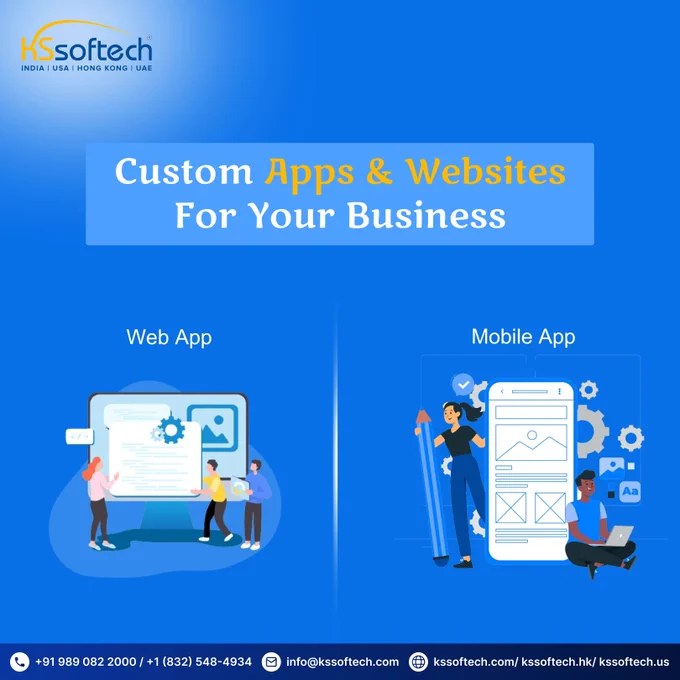 🚀 Tailored Apps & Websites That Actually Work for Your Business
 
Tired of cookie-cutter tech?
At KS Softech, we craft custom-built apps and websites that don’t just look good — they perform.
 
✔️ Made for your business goals
✔️ Designed for your users
✔️ Scalable. Secure. Smart.
 
💡 Whether you're launching a startup or levelling up your brand — we've got the tools to build your vision from the ground up.
 
Let’s create something your competitors wish they had.
 
👉 DM us to get started. Web Link in Bio.
 
📧 info@kssoftech.com
📱  91 98908 22000 |  1 (832)-548 4934
 
 
#WebDesign #BrandIdentity #Conversion #CustomApps #WebsiteDesign #AppDevelopment #WebDevelopment #DigitalSolutions #KSSoftech #KS_Softech #MobileApps #USA #UAE #KSA #HongKong #NewYork #BusinessTransformation #SmartSolutions