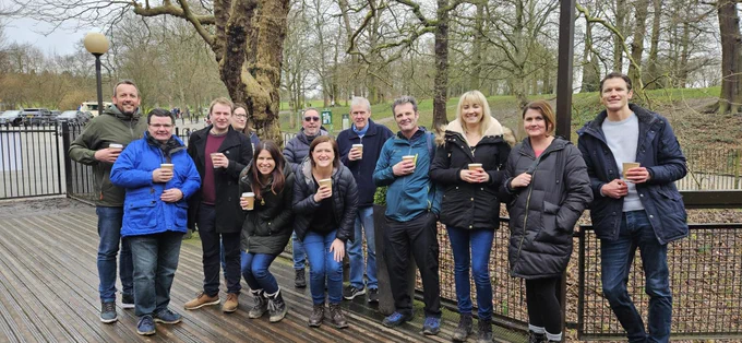 Business owners on the CRS Editorial Leeds netwalk.