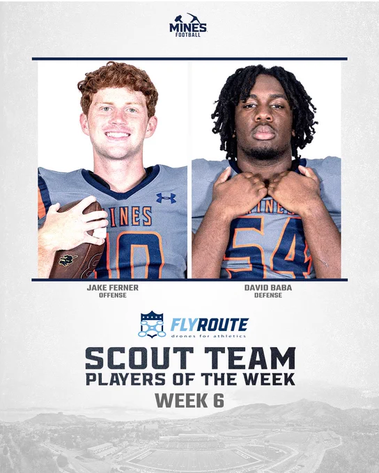 FlyRoute Scout Team Players of the Week - Jake Ferner (offense) and David Baba (defense)