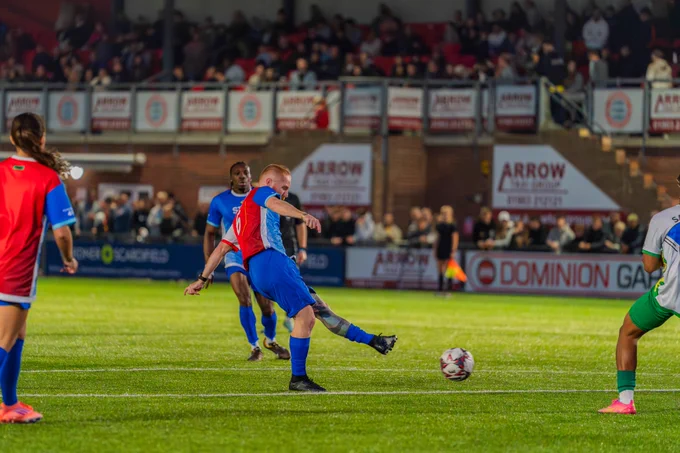 Hardest Geezer strikes for goal during StiveAid