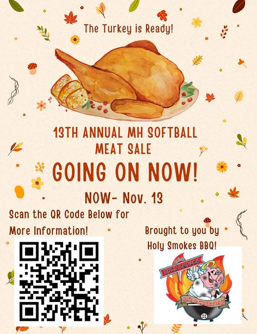 13th annual holiday meat sale. Call Hope House at 425-1231 for questions about dates and pricing. 