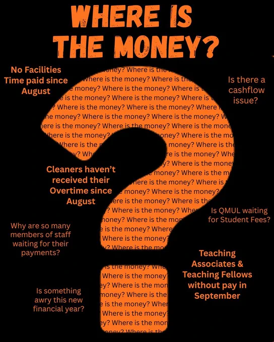 Where is the money? Cleaners, teaching associates, and trade unions haven’t had any of the money that isn’t part of the regular payroll since the beginning of the new financial year 
Where is the money? Cleaners, teaching associates, and trade unions haven’t had any of the money that isn’t part of the regular payroll since the beginning of the new financial year 