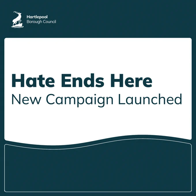 A new zero tolerance campaign aims to tackle hate crime and hate-related incidents.

Hate Ends Here has been launched by the Cleveland Strategic Hate Crime Partnership and coincides with National Hate Crime Awareness Week.

Full story ➡️www.hartlepool.gov.uk/hate-ends-here
