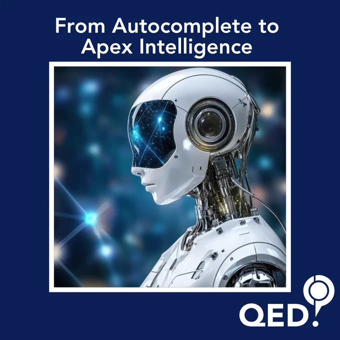 A graphic with the panel title: From Autocomplete to Apex Intelligence