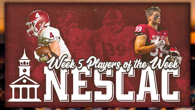 Football captains Lynskey and Rozich honored by NESCAC for performances against Tufts