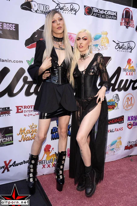 Sarina Havok and Robin Coffins at the  Urban X Awards 2025 red carpet by Steven Sandler for AltPorn.Net