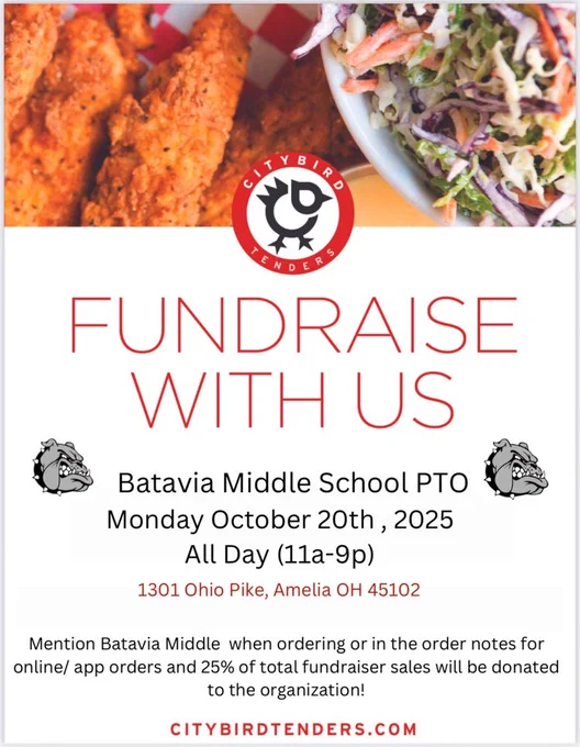 citybird flyer for the fundraiser