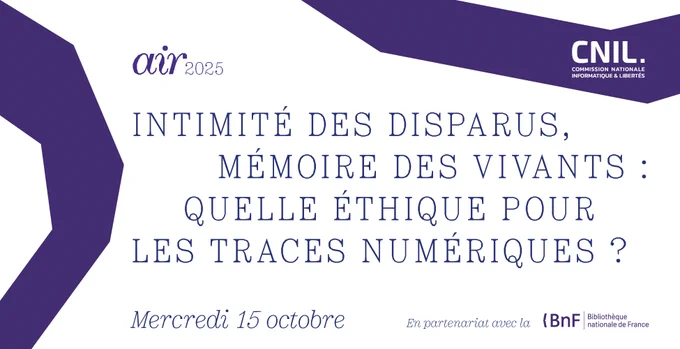air2025
Intimité des disparus, mémoire des vivants
Mercredi 15 octobre
En partenariat avec la BnF