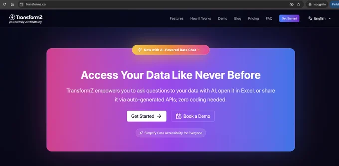 Introducing TransformZ Titan (v2.0.0) ⬇️ 

We're excited to announce our biggest release yet; taking data accessibility to the next level for teams of all sizes.

What's New:
- 🤖 AI-Powered Data Chat: Ask questions to your data in plain English or French. No SQL required, just instant answers.
- 📊 Live Excel Connectivity: Open and analyze your data directly in Excel using Power Query; no more exporting and importing. Stay synced in real time.
- 🔗 Database Relationship: Auto-generated OData REST API endpoints now support complex relationships for richer, more connected data.
- 🛡️ IP Address Security: Restrict API access at the network level by configuring IP allow lists, enhancing data protection for sensitive environments.
- 🚀 Dedicated Deployment: Deploy TransformZ privately within your infrastructure for maximum control and compliance, now available in the Enterprise plan.


Titan represents our commitment to making data accessible to everyone, from analysts to executives.