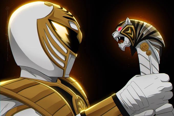 Mighty Morphin Power Rangers White Ranger holding Saba