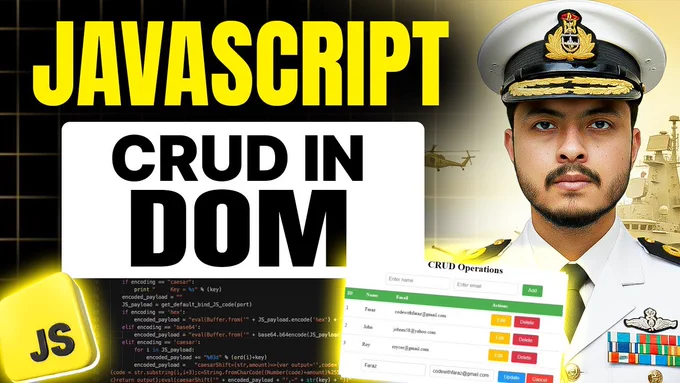 🚀 My Web Development Journey — Day 29 (Lecture 29)
🎯 Title: CRUD Operation in DOM | The Document Object Model (DOM) Explained | JavaScript Full Course #14
 📌 Lecture 29: ▶️ https://lnkd.in/eEhhn6as
 ⏱️ Duration: ~1 hour
 💻 GitHub Repo: 🔗 https://lnkd.in/ePz49pQ3

 Today’s lecture focused on mastering CRUD Operations in the DOM — how to Create, Read, Update, and Delete elements dynamically.
 This is where JavaScript truly brings webpages to life! ⚙️💡

🚀 Day 29 of My Web Dev Journey!
🎯 Topic: CRUD Operations in the DOM
▶️ https://youtu.be/2jVOkYiAl2s?si=uGiruAL0cjfgNCj1

Learned to Create, Read, Update & Delete elements dynamically ⚡
💡 querySelector() = modern power
🧩 .textContent stops XSS
⚙️ DocumentFragment() = faster UI

#JavaScript #WebDevelopment #Frontend
#Radhe_Radhe 😊🙏