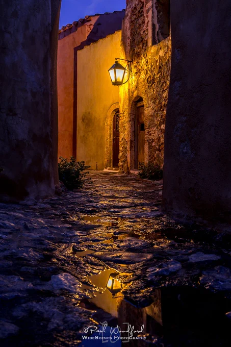Monemvasia at night.