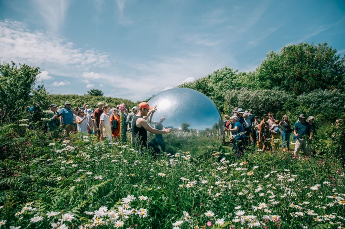 Documentation photography of Allard van Hoorn, Another Hurling of the Silver Ball, at Tate St Ives, 2019 | Photo © Tate ( Kristin Prisk)