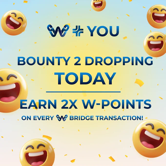 💰 BOUNTY ALERT: Double Your Bridge Earnings! 🌉

Today, October 16th, 2025, we’re dropping the second W YOU Bounty—and this one is all about the Bridge.

For one hour only, you’ll earn 2x W-Points on every W Bridge transaction.

When: 3 PM UTC to 4 PM UTC

Don’t just move your assets, make those points double up!

Learn more about the ongoing #WplusYOU campaign:
https://bridge.w-chain.com/