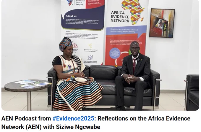A reflection on the Africa Evidence Network (AEN) with Siziwe Ngcwabe.