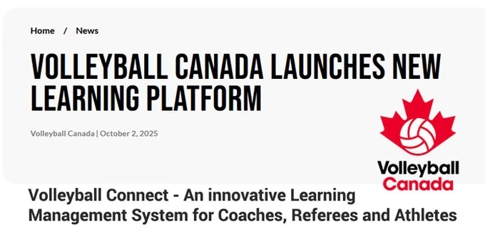 Volleyball Canada, one of the leading sports organizations in the country with over  100,000 members has officially launched ‘Volleyball Connect’, a new learning hub for coaches, referees and athletes built on SportLoMo’s platform. 