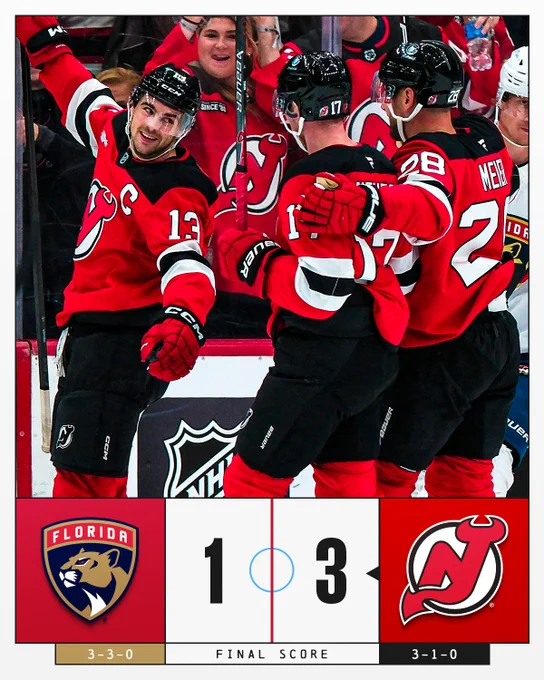 Final score: Devils defeat Panthers 3-1