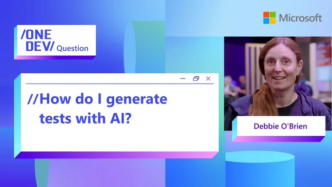 spot art.
Photo of presenter(s).
text reads: How do I generate tests with AI?