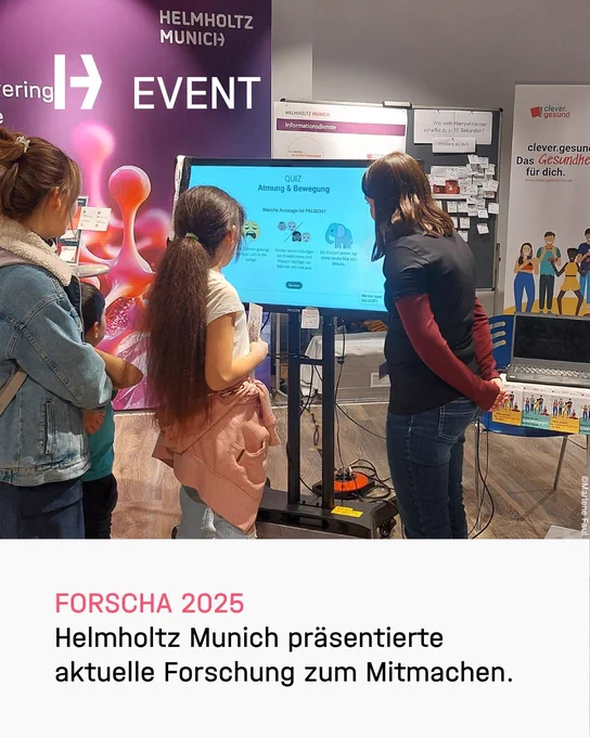 Starker Andrang am Helmholtz Munich Stand bei der FORSCHA 2025