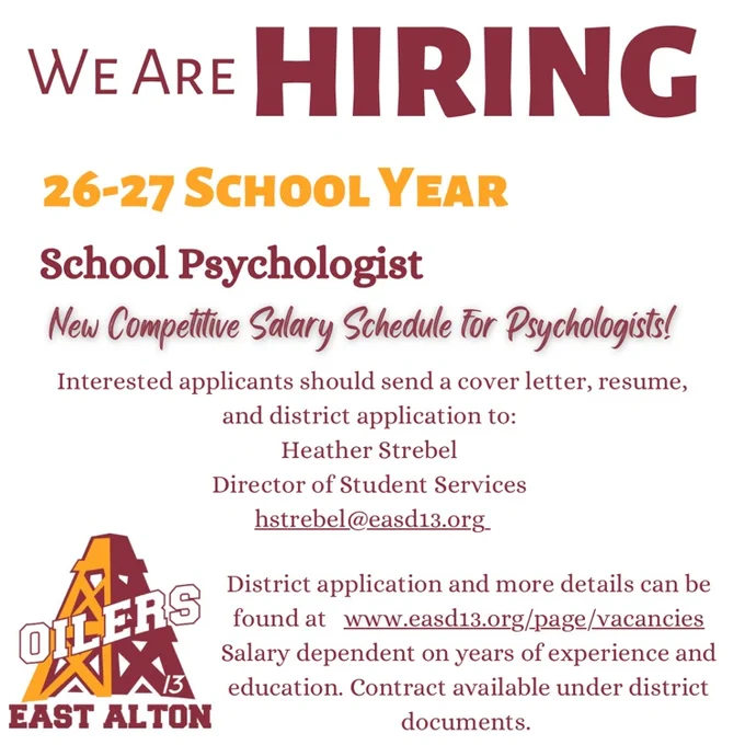 school psychologist opening