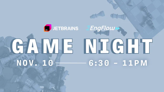 EngFlow and JetBrains present BazelCon Game Night on November 10 from 6:30 - 11 PM