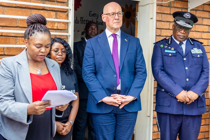 First Minister John Swinney visits the One Stop Centre supporting victims of gender-based violence.  
