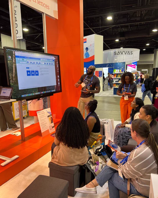 Amplify Education booth photo at NCTM conference