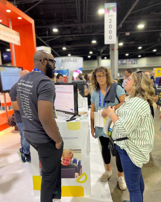 Amplify Education booth photo at NCTM conference