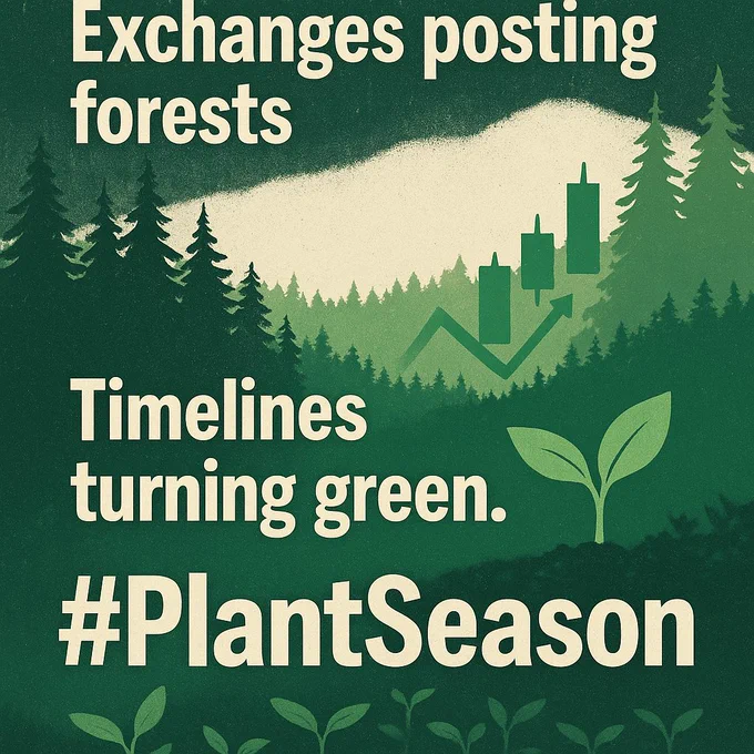 Exchanges posting forests timeliness turning green. #PlantSeason