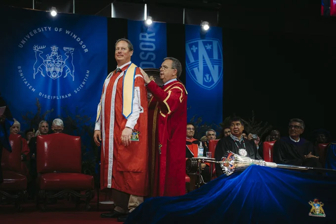 Dr. J.J. (John-Justin) McMurtry and Chancellor Dwight Duncan 