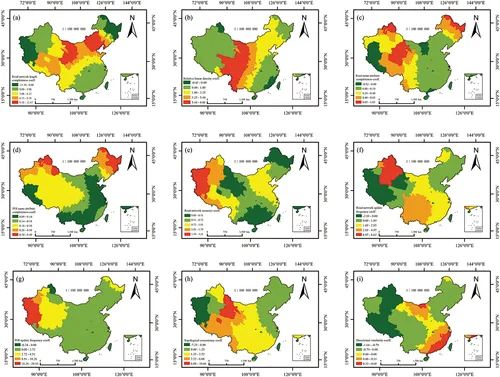 Figure 17. Spatial distribution of regression coefficients for the GTWR model at the municipal scale.