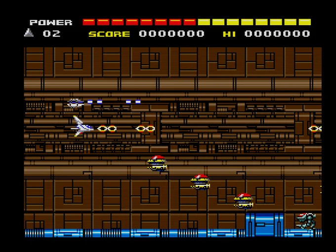 Screenshot of the 2nd stage showing some of the enemy sprites that have enhanced coloring
