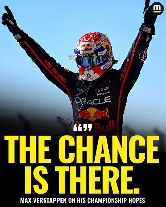 Max Verstappen had a different message than usual on his championship hopes, going from “either he wins or he doesn’t” to “the chance is there.”