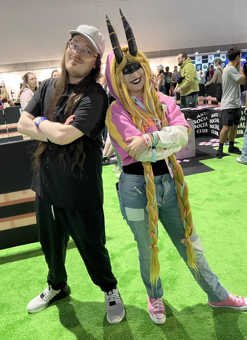 BarbieBoyHalo standing next to some guy