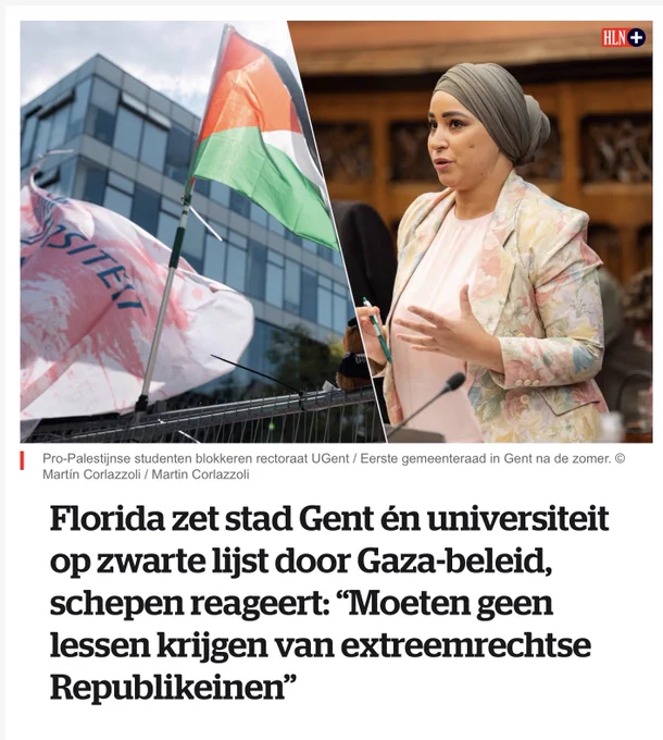 Universiteit Gent op zwarte lijst @hafsa_hopsasa