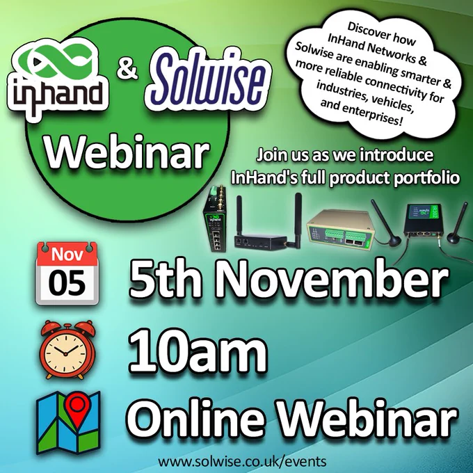 Join Solwise & InHand for our upcoming webinar - Wednesday 5th November at 10am.