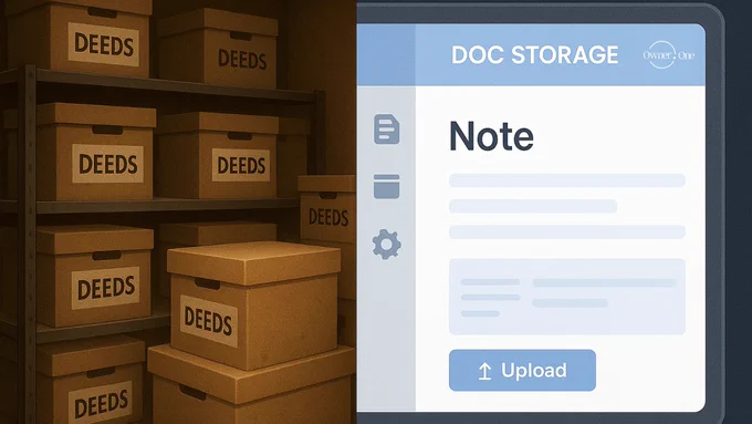 🧳 22 Butler family properties were nearly lost because no one could locate the original deeds.

After the matriarch’s passing, heirs searched for months through boxes, safes, and old offices to find the original titles needed for legal recognition. During the delay, two properties were misregistered, one was fraudulently claimed, and multiple deals stalled.

If the family had used Doc Storage Note on Owner.One, each asset’s original location would have been documented and linked, allowing instant retrieval by heirs and advisors.

✍️ Inheritance fails not when documents don’t exist, but when no one knows where they are.