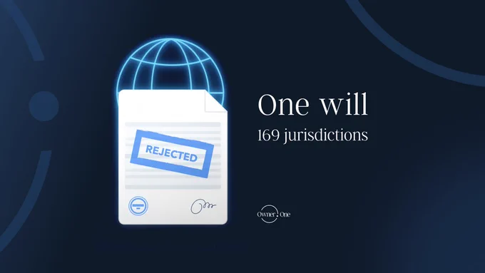 ✨ Owner.One Feature Series: Available Now
One will. 169 countries. Legally enforceable everywhere - International Will 

What happens when a local will meets foreign law?

This is one of the most frequent pain points in global families: a will works at home, but stalls abroad. Different jurisdictions, different rules. Partial recognition or full rejection. It’s not rare — it’s routine.  

Traditional estate planning means multiple wills, multiple lawyers, multiple points of failure, and potential conflicts between jurisdictions.

International Will is enforceable in 169 signatory countries and recognized in most others through compliance with international private law and national inheritance rules. One document covers your global estate. 

Combined with Owner.One's automated delivery system, the algorithm executes when your defined trigger occurs. 