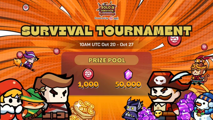 Solo Survivor Tournament with prize pool 1,000 $SEI and 50,000 Ruby