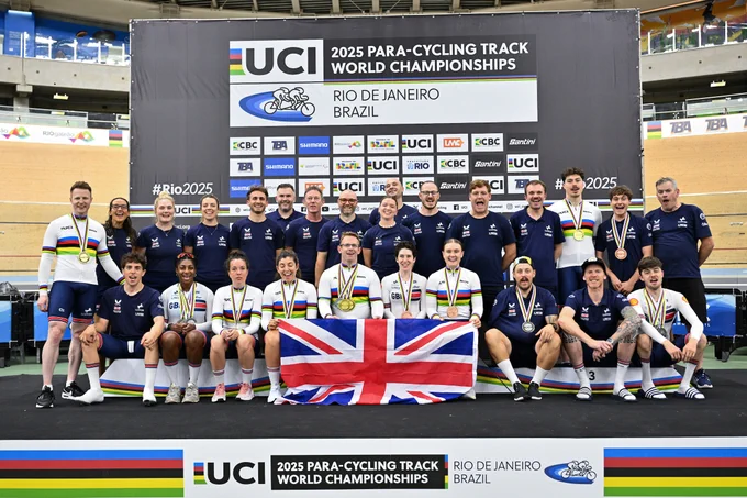 The Great Britain Cycling Team at the 2025 Para-cycling Track World Championships in Rio de Janeiro, Brazil