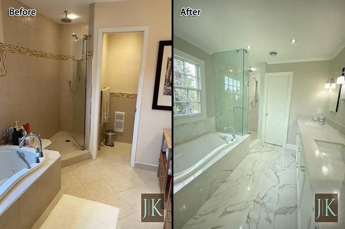 BATHROOM RENOVATION MAGIC ✨🛁

Swipe to see the stunning transformation! 🚿➡️ From outdated and cramped to sleek, modern luxury – this bathroom remodel is everything your home deserves 😍. Bright tones, elegant vanities, and a spa-like shower will make you never want to leave!

💡 Thinking of upgrading your space? Let us help bring your dream bathroom to life.