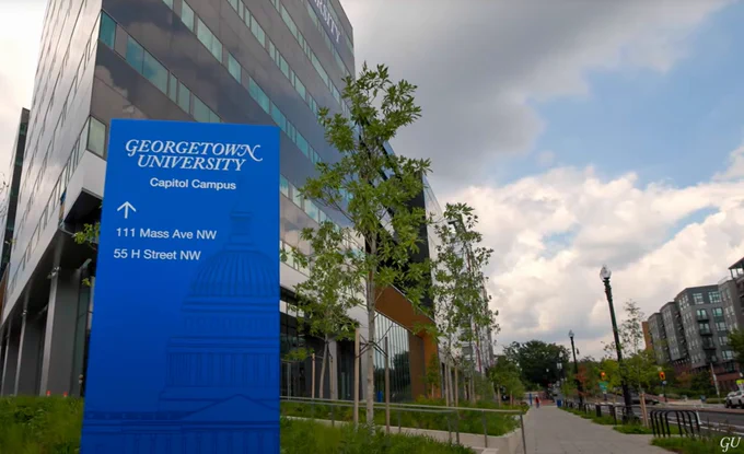 Georgetown University's new building at 111 Massachusetts Ave NW.