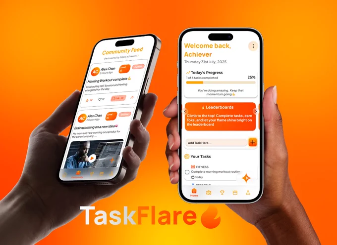 Introducing TaskFlare 🔥—the productivity app that brings a refreshing social twist to your daily to-dos! Get ready to boost your efficiency while connecting with others on the same journey. Designed just for you, TaskFlare makes managing tasks not only effective but also fun and engaging!